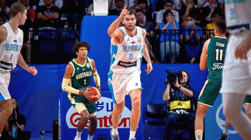 Slovēnijas valstsvienības basketbolists Maiks Tobijs. Foto: FIBA