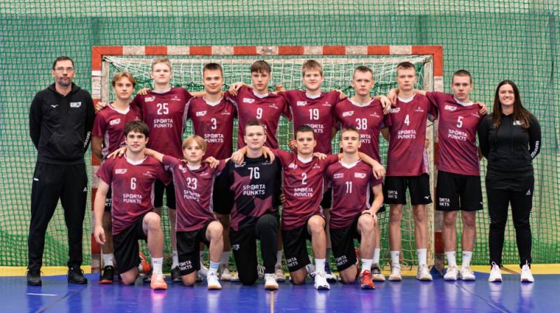 Latvijas U-18 vīriešu handbola izlase. Foto: handball.lv