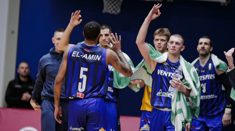"Ventspils" basketbolisti. Foto: Dāvis Lejasmeiers