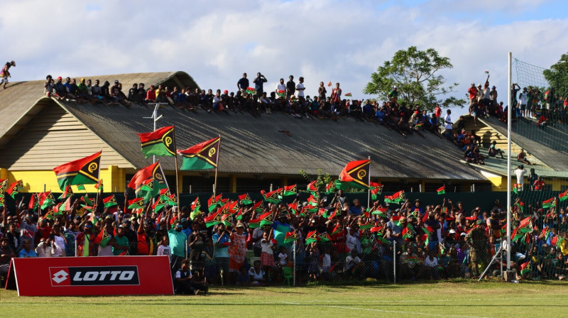 Vanuatu futbola līdzjutēji. Foto: OFC