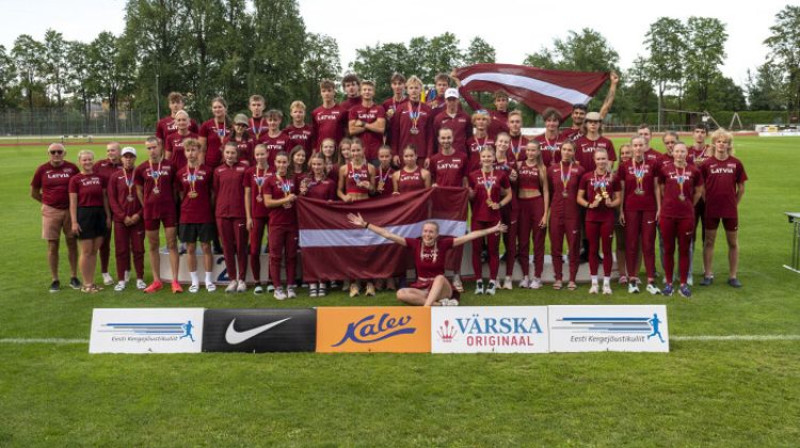 Latvijas U18 vieglatlēti. Foto: Marko Mumms