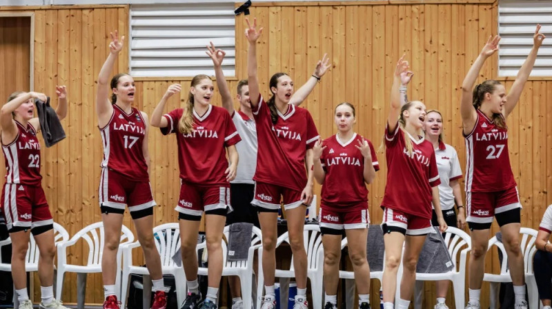 Latvijas U16 meitenes 2024. gada 21. augustā. Foto: FIBA