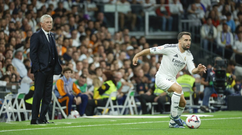 Karlo Ančeloti un Dani Karvahals. Foto: EPA/Scanpix