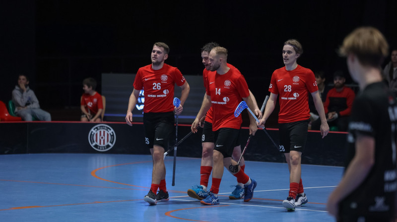 Liepājas "Kurši" beidzot tikuši pie ilgi gaidītās uzvaras, foto: Floorball.lv