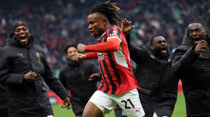 "Milan" uzvaras vārtu autors Samu Čukvueze. Foto: EPA/Scanpix