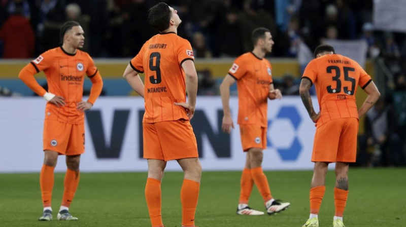 Frankfurtes "Eintracht" futbolisti Foto: EPA/Scanpix