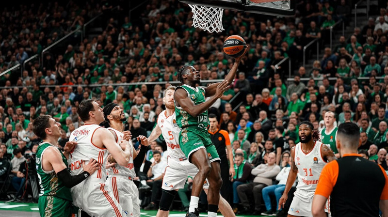Mirklis no Kauņas "Žalgira" un Minhenes "Bayern" spēles. Foto: BC Žalgiris Kaunas