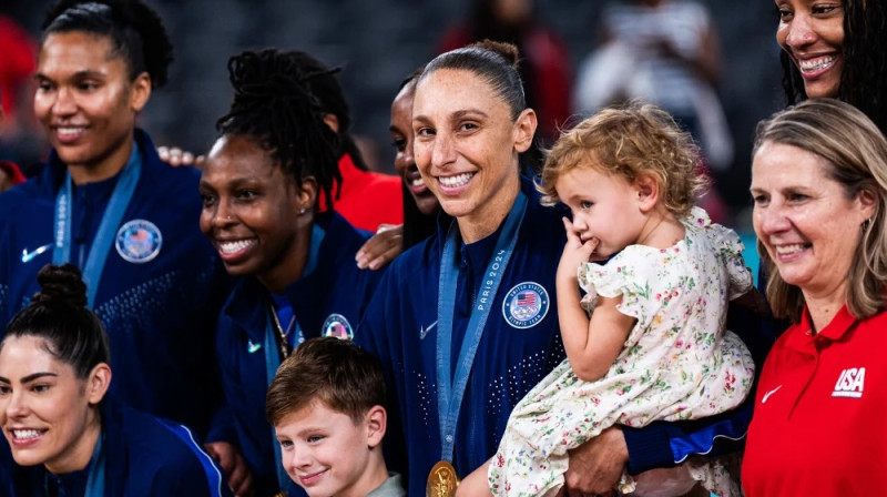 Daiana Taurasi 2024. gada 11. augustā Parīzē. Foto: FIBA