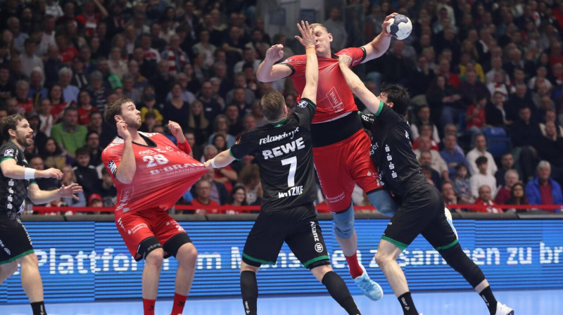 Dainis Krištopāns uzbrukumā. Foto: Franziska Gora/Imago Images/Scanpix