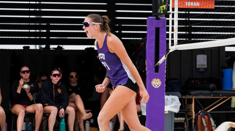 Deniela Konstantinova. Foto: TCU Beach Volleyball