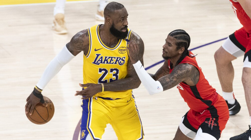 Lebrons Džeimss pret Džeilenu Grīnu. Foto: ZUMAPRESS/Scanpix