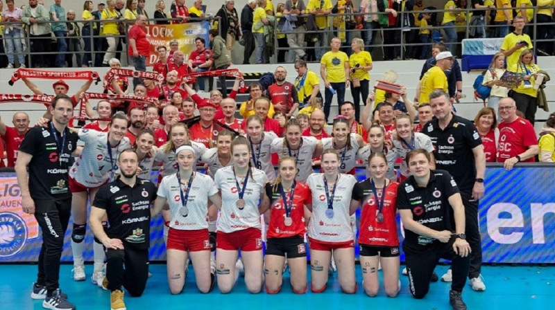 Martas Kamēlijas Levinskas komanda. Foto: LVF.