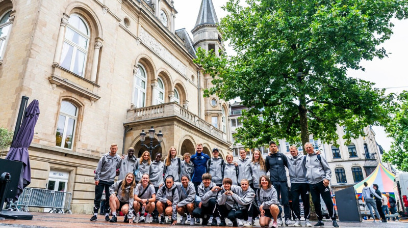 "Riga" sieviešu futbola komanda Luksemburgā. Foto: Riga FC Women