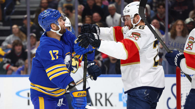 Uvis Balinskis Floridas "Panthers" sastāvā. Foto: AP Photo/Jeffrey T. Barnes/Scanpix