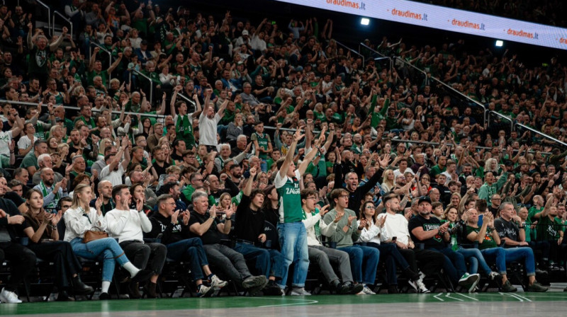 Kauņas "Žalgira" līdzjutēji valsts derbijā. Foto: BC Žalgiris Kaunas