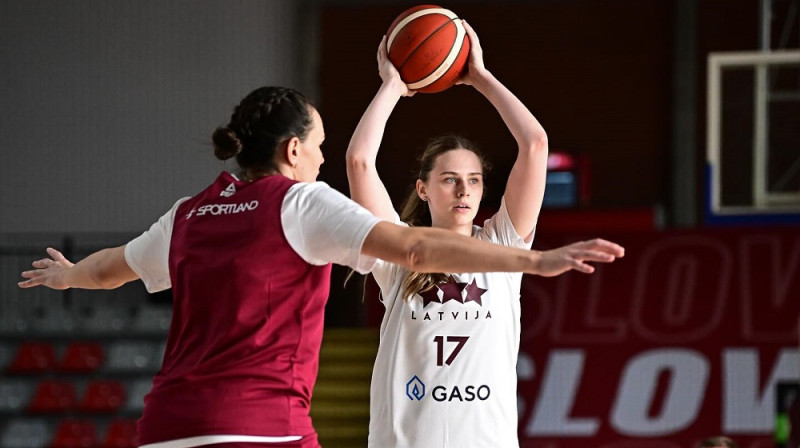 Anete Šteinberga un Anna Liepiņa Ļubļanā. Foto: LBS