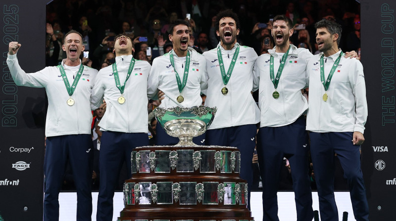 Itālijas tenisa izlase. Foto: Davis Cup