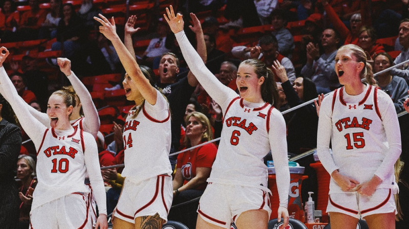 Evelīna Otto spēlē pret "Northwestern". Foto: Utah WBB