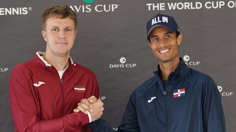 Kārlis Ozoliņš un Roberto Sids-Subervi. Foto: Fedotenisrd
