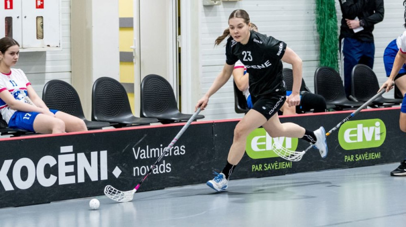 Emīlija Salaciete Tallinā iekrāja astoņus rezultativitātes punktus, foto: Jānis Lārmanis, Floorball.lv
