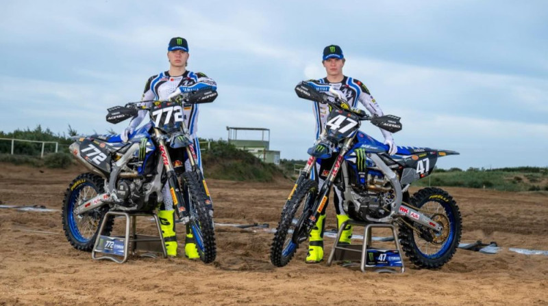 Jānis un Kārlis Reišuļi. Foto: Monster Energy Yamaha Factory MX2