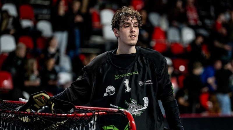 Komandas "Talsu NSS/Krauzers" vārtsargs Andris Briedis. Foto: Jānis Lārmanis, LFS