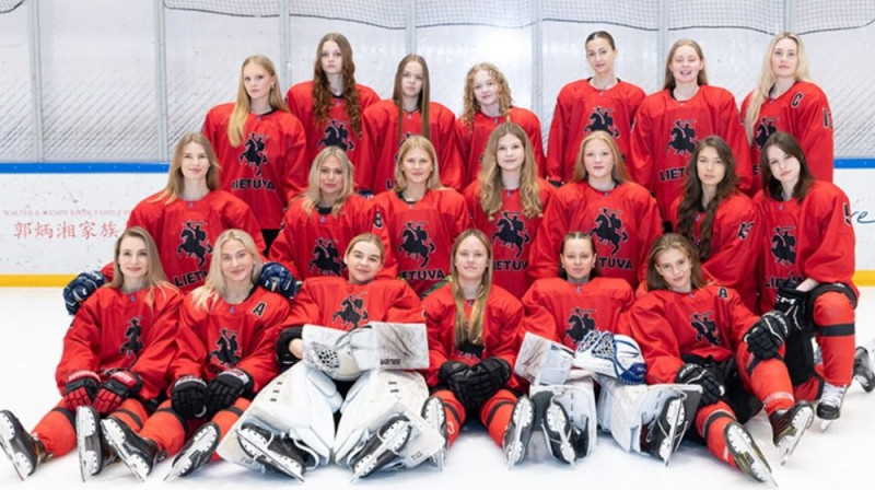 Lietuvas U18 hokejistes Foto: www.hockey.lt