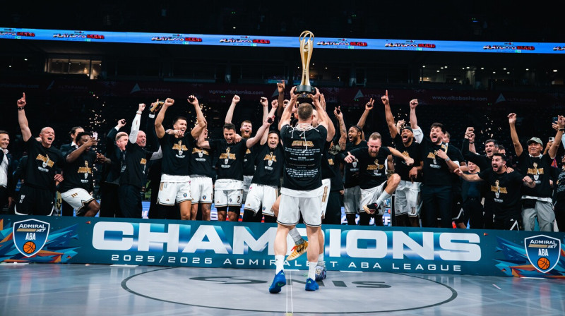2026. gada Adrijas līgā triumfējusī Dubaijas vienība. Foto: Dragana Stjepanović/Partizan Beograd
