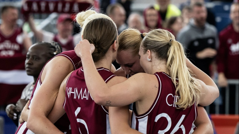 Latvijas 3x3 basketbolistes 2026. gada 1. jūnijā. Foto: FIBA 3x3