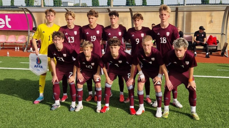 Latvijas U15 futbolisti Maltā. Foto: LFF
