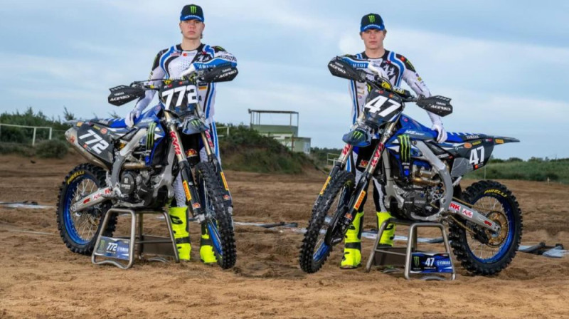 Brāļi Jānis un Kārlis Reišuļi. Foto: Yamaha Racing