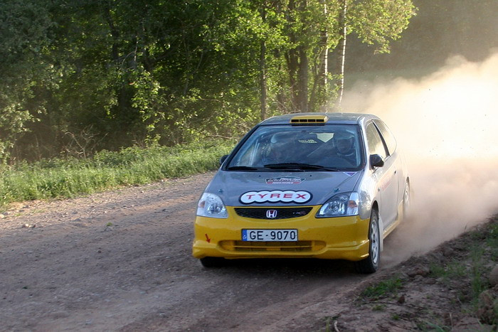 Vorobjovs un Zicāns rallijsprintā "Jaunība 2009" var nodrošināt čempionu titulu