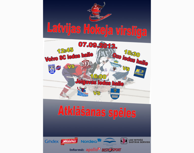 Sestdien startē Latvijas virslīgas hokeja čempionāts