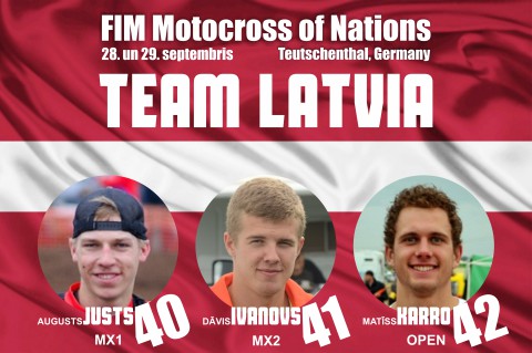 Latvijas motokrosa izlase uzsāk cīņu par ''Nāciju kausu''