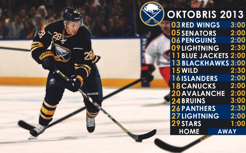 Buffalo "Sabres" oktobra spēļu kalendārs