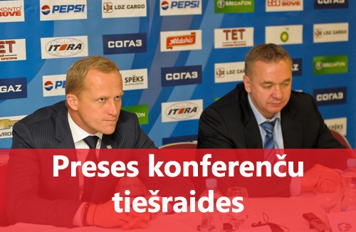 Rīgas "Dinamo" pēcspēļu prese konferences Sportacentrs.com tiešraidēs