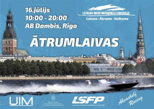 Rīgā atgriežas pasaules čempionāts ātrumlaivām