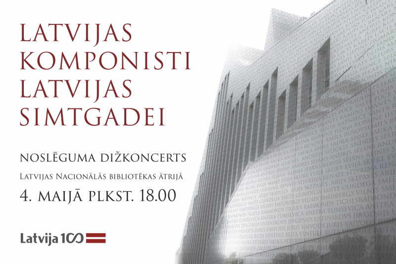 Skaties tiešraidē: 4. maija dižkoncerts “Latvijas komponisti Latvijas simtgadei”