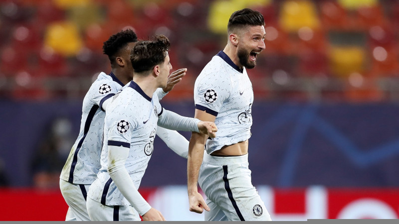 Žirū ar akrobātisku sitienu izrauj "Chelsea" uzvaru Bukarestē pret "Atletico"
