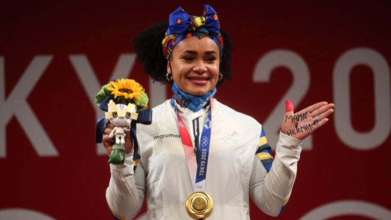 Svarcēlāja Dahomesa kļūst par pirmo Ekvadoras sievieti ar olimpisko zeltu