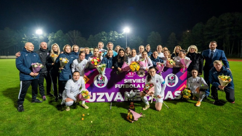 SFK "Rīga" kronē ar Sieviešu futbola līgas titulu, FS "Metta" garantē 2.vietu