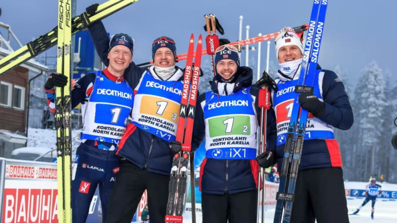 Sezonas pirmajā stafetē dominē Norvēģija, Lietuvai negaidīts rezultāts