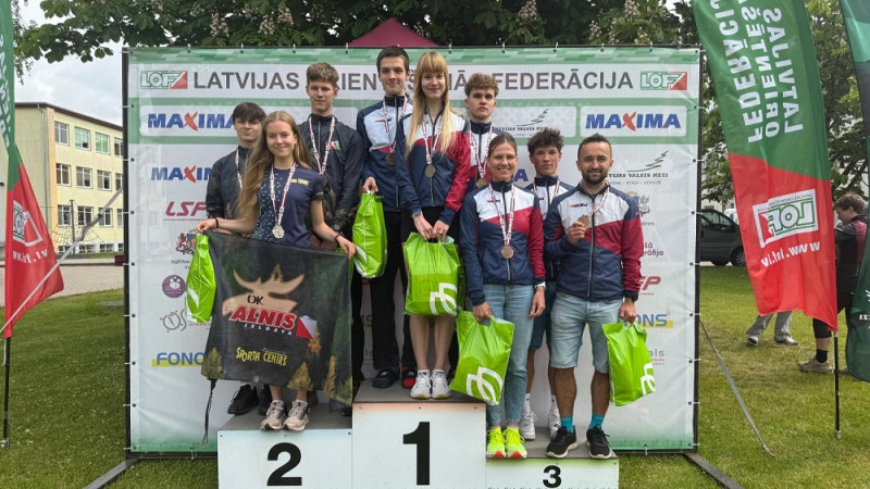"Kāpa OK" izgriež pogas Latvijas čempionātā sprinta stafetēs