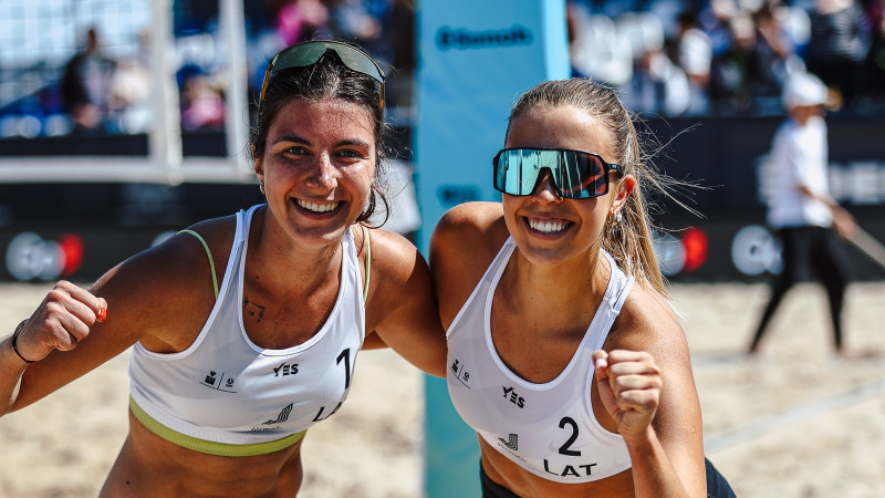 Brailko/Namiķe tiek "Beach Pro" pusfinālā, Graudiņa un Samoilova vēlreiz zaudē
