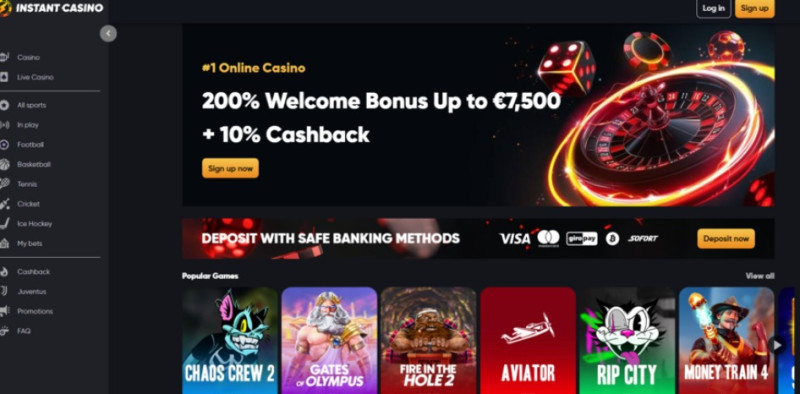 Instant Casino 2025 - sporta likmju apskats un ekskluzīvi bonusi