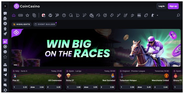 CoinCasino — labākais futbola sporta totalizators Latvijā