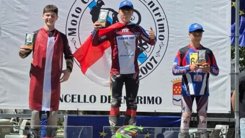 Latvijas mototriāla braucējs Pričins iekaro pjedestālu Eiropas čempionātā Spānijā
