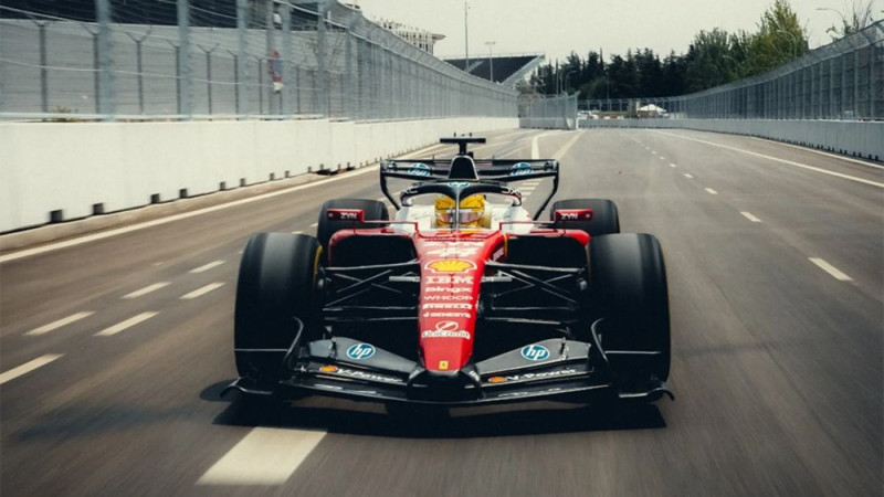 "Ferrari" piloti pirmie izmēģinājuši jauno Madrides F1 trasi